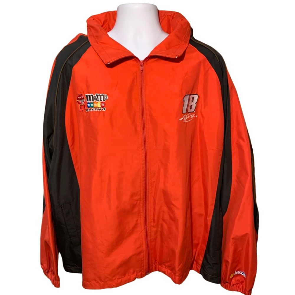 Winners Circle Nascar Racing M&M’s Kyle Busch#18 Hooded Windreaker Jacket 2X
